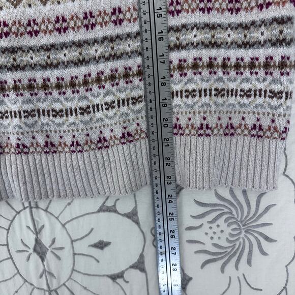 American Eagle Fair Isle Knit Sweater – Neutral Cream Multi – Women’s Large - Picture 8 of 8